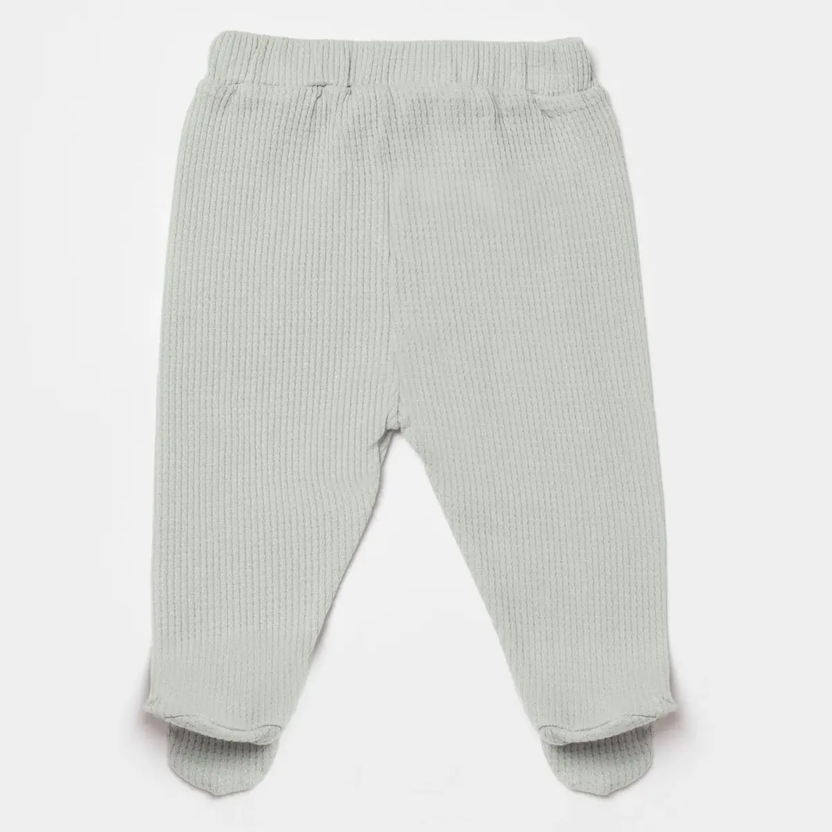 Bibaby Organik Pantolon Patikli Waffle Smile Mint