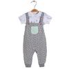 Bibaby Organik Tulumlu Takım Travel Zoo Yeşil - Gri