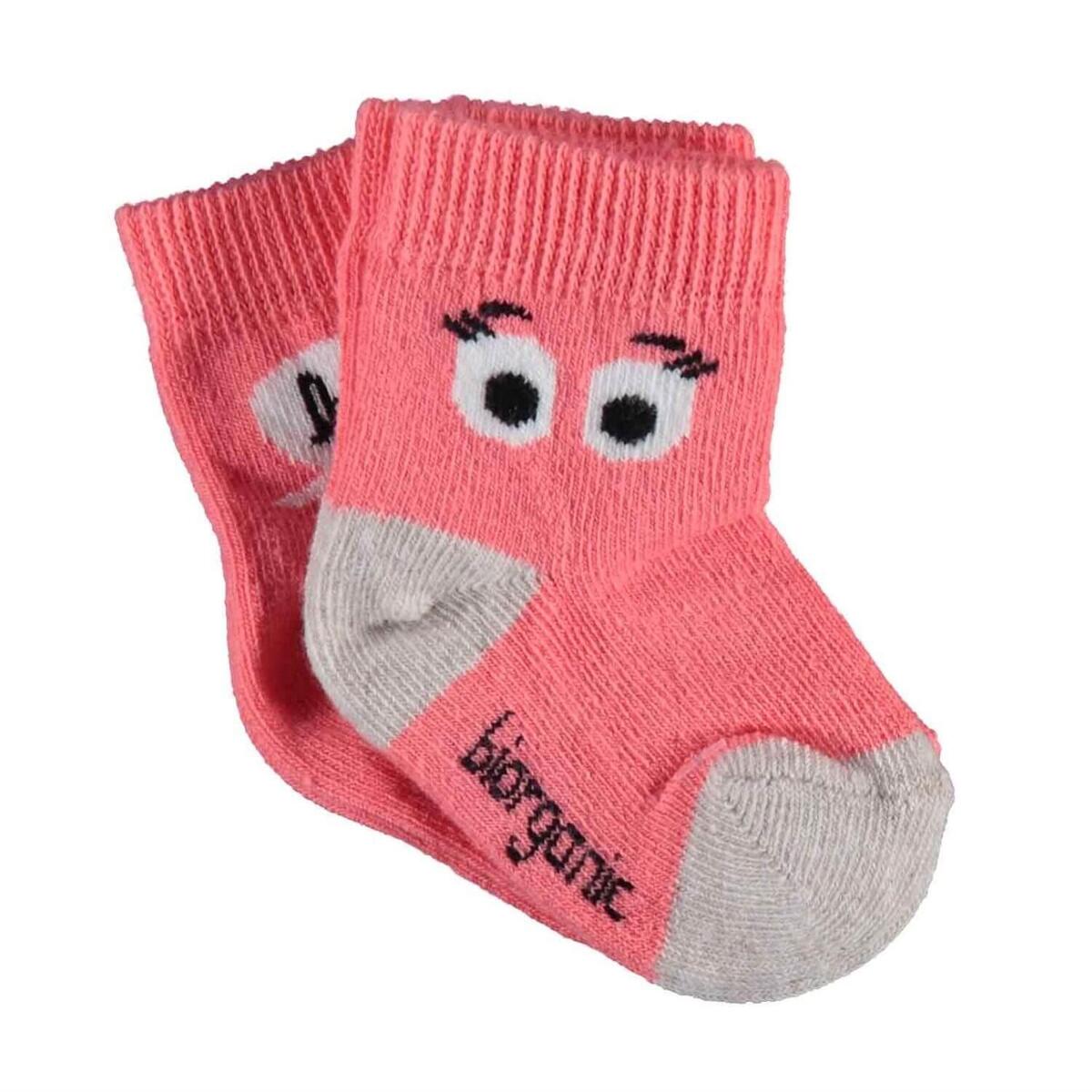 Bibaby Organik Çorap Soket 2li Hi Nar Çiçeği Bibaby Organik Çorap Soket 2li Hi Nar Çiçeği