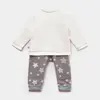 Bibaby Organik 2li Takım Brave Lion Ekru - Turkuaz