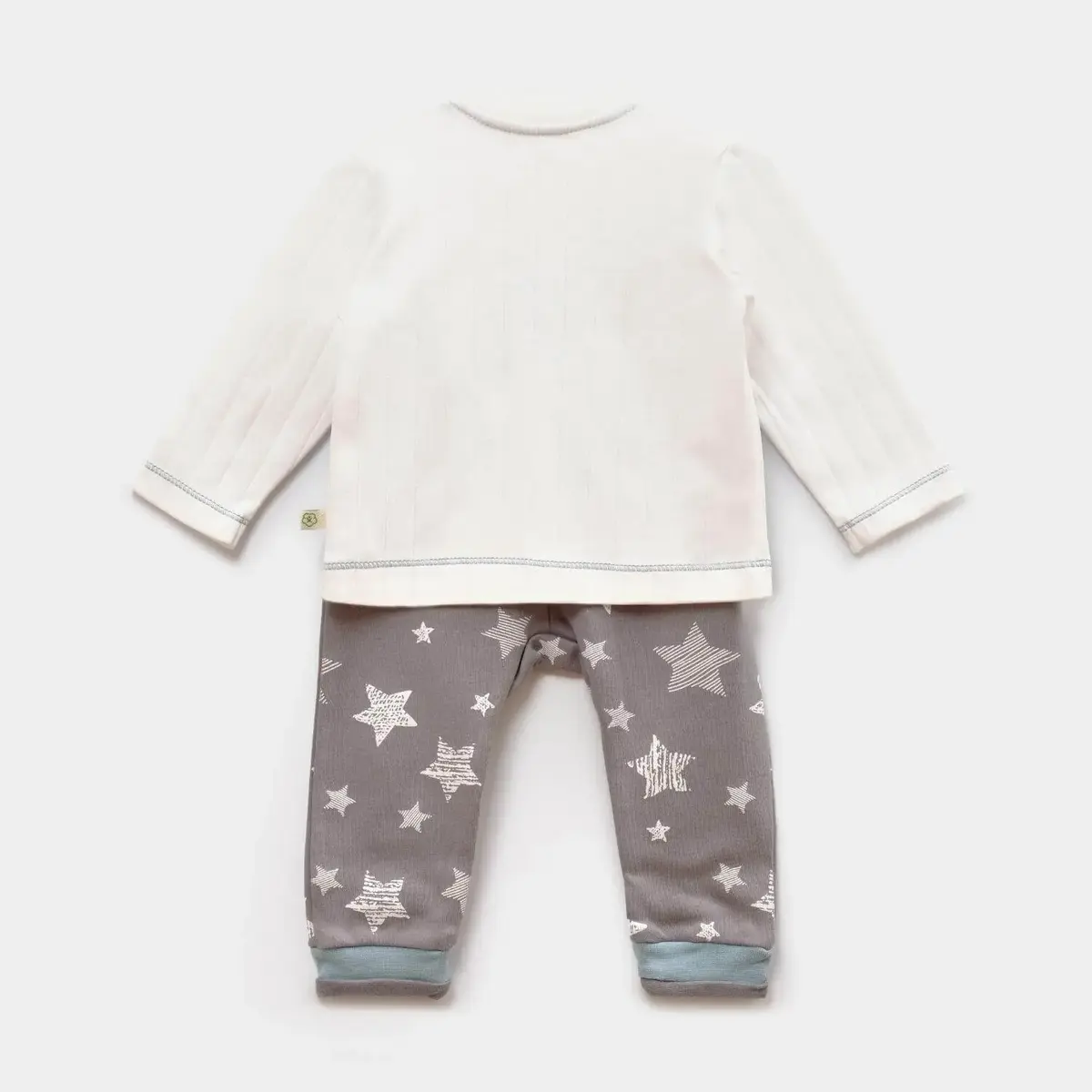 Bibaby Organik 2li Takım Brave Lion Ekru - Turkuaz