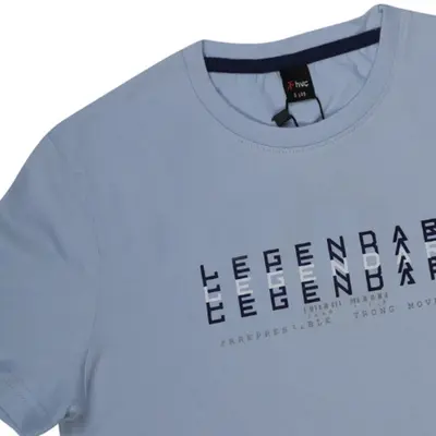 Hvc T-Shirt Legendary Baskılı Mavi