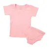 Mini Damla Çamaşır Takımı Kısa Kol Pembe