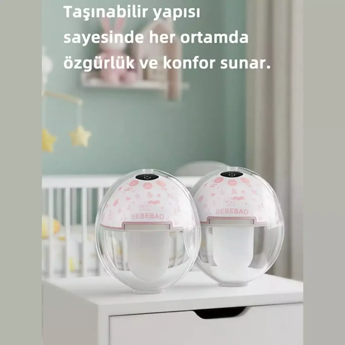 Bebebao P8 Pro 180 ML Yeni Nesil İç Motorlu Giyilebilir Elektrikli Göğüs Pompası Süt Pompası