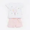 Bibaby 2li Takım Şortlu Funny Summer Beyaz
