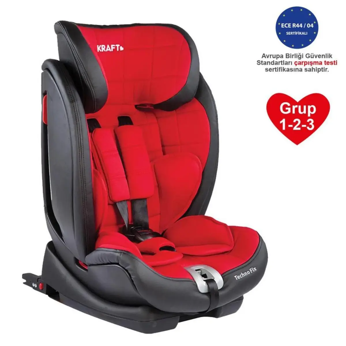Kraft Techno Fix Oto Koltuğu 9-36 Kg Kırmızı