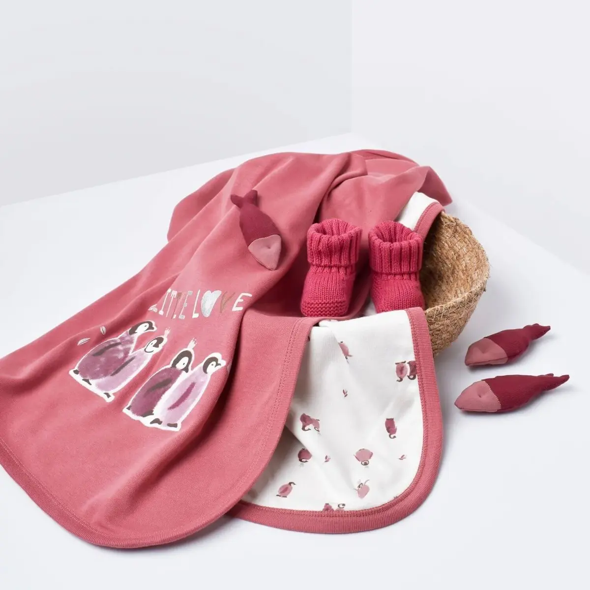 Bibaby Organik Battaniye Little Love Rose Dry