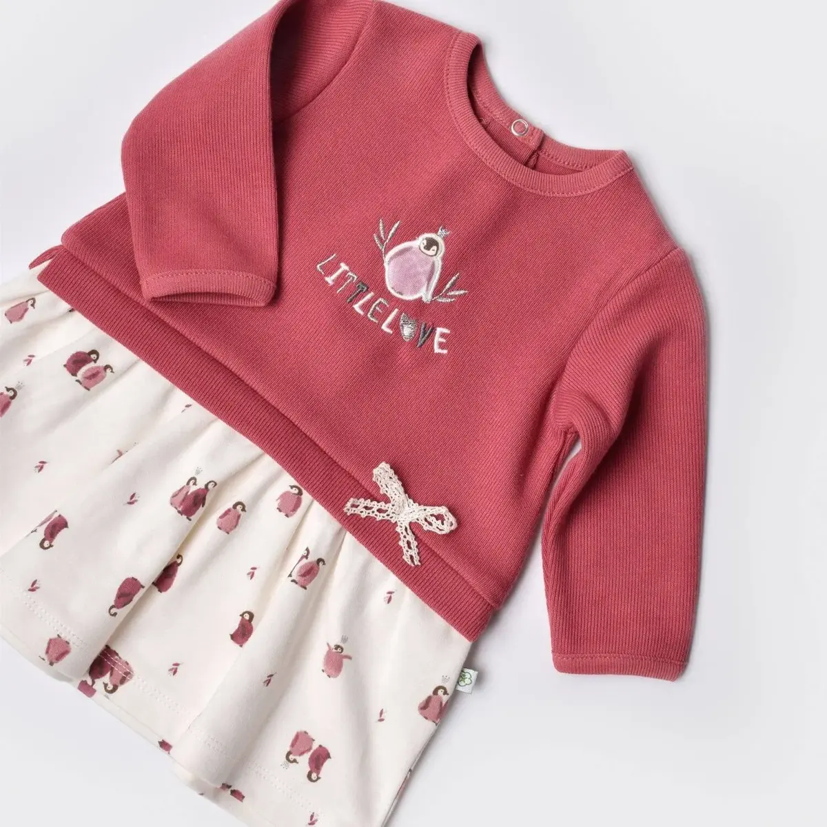 Bibaby Elbise Organik Little Love Rose Dry