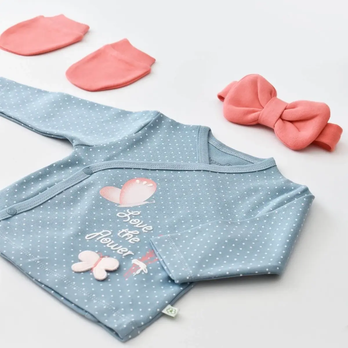 Bibaby Organik Hastane Çıkışı 5li Wild Flowers Spring Blue