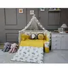 Yuar Baby Yan Duvarlı Beşik Uyku Seti Sarı Amazon