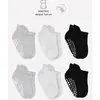 Bibaby Çorap Sneakers Bistyle 6lı Kaymaz Penye Gri