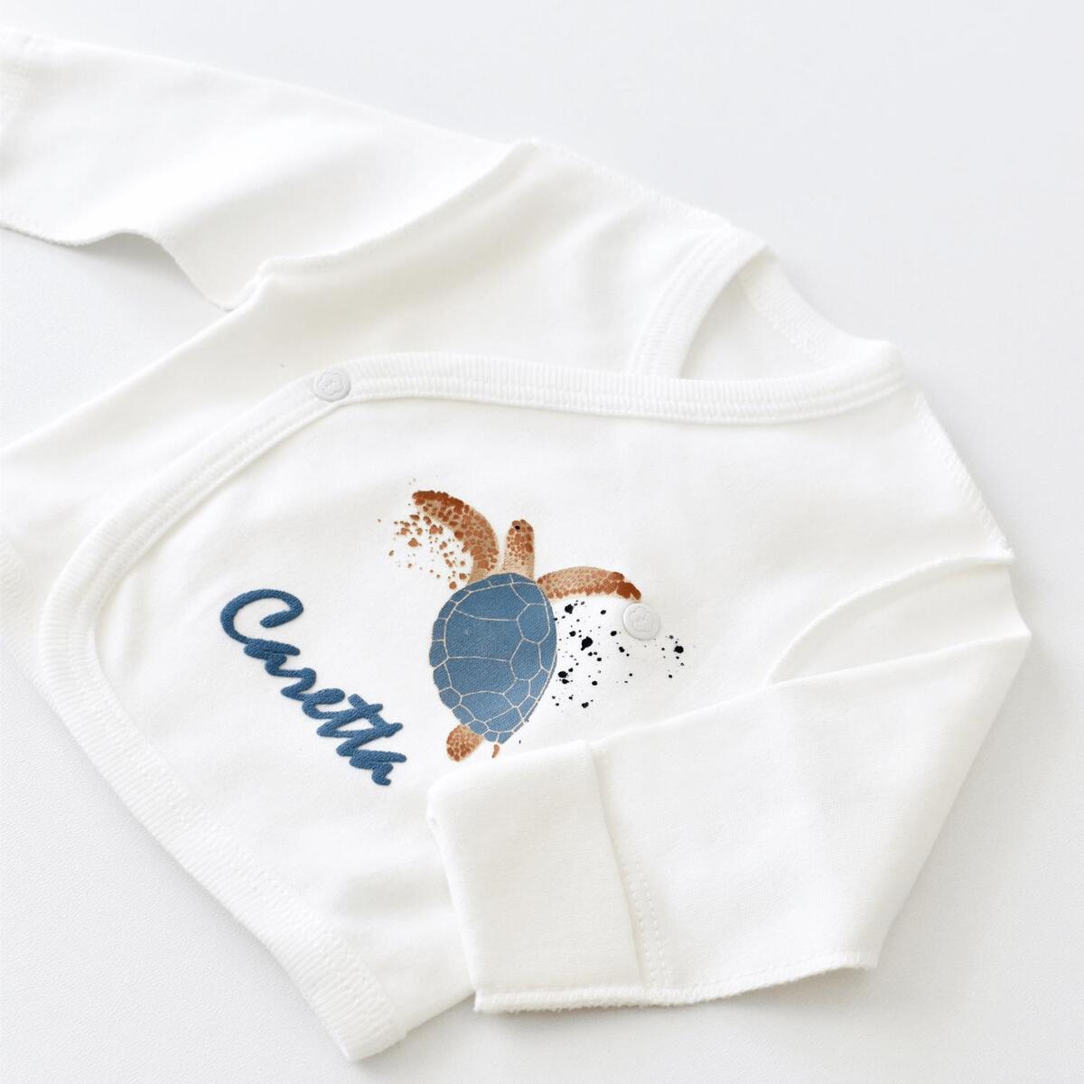 Bibaby Organik Zıbın Takımı Caretta In Live Prematüre Ekru - İndigo