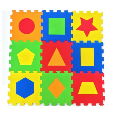 Eva Puzzle Oyun Matı Geometrik Şekiller 7mm 33x33