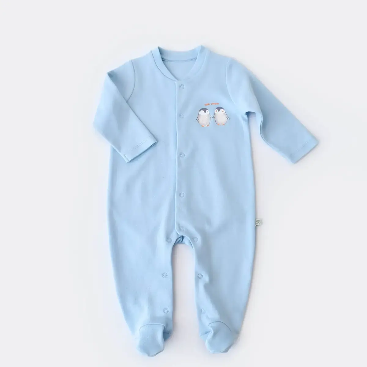 Bibaby Organik Tulum Hello New Penguins Mavi