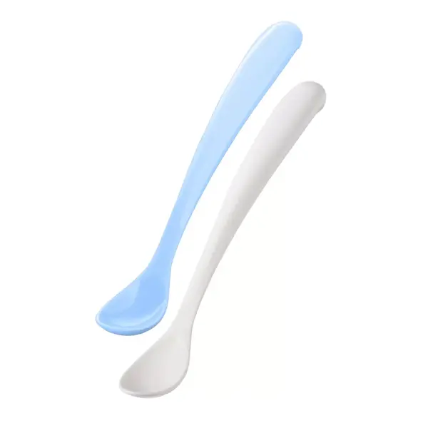 Mamajoo Beslenme Kaşığı&Saklama Kutusu Beyaz/Powder Blue 2li