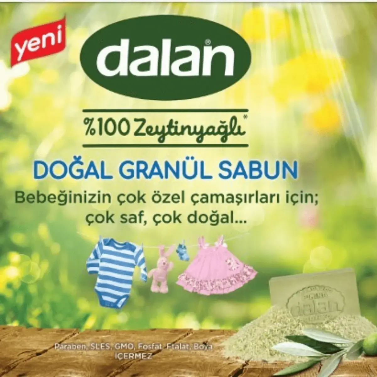 Dalan Doğal Granül Sabun Zeytinyağlı 1000 gr x 3 Adet