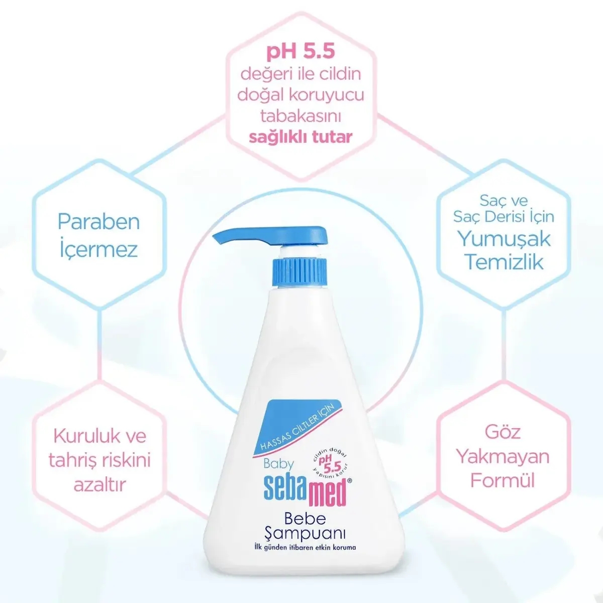 Sebamed Bebek Şampuanı 500 ml x 3 Adet