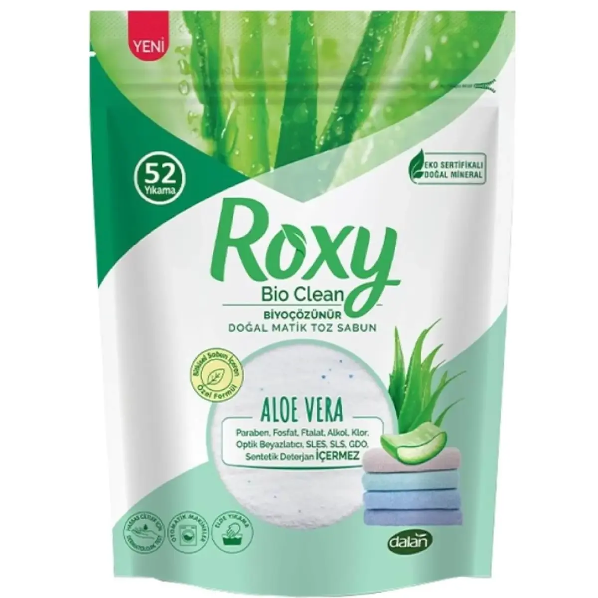 Dalan Roxy Bio Matik Clean Toz Sabun Aloe Vera 1600 gr Dalan Roxy Bio Matik Clean Toz Sabun Aloe Vera 1600 gr