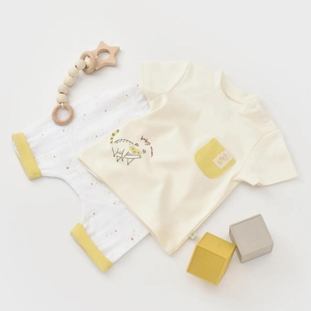 Bibaby Organik 2li Takım Şortlu Baby Racoon Lemon Grass Vanilla Ice