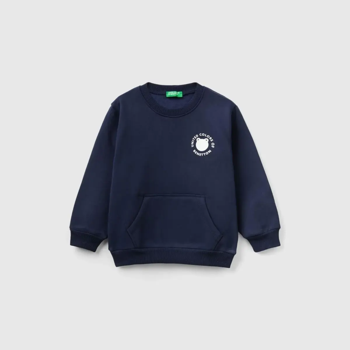 Benetton Sweatshirt Kanguru Lacivert