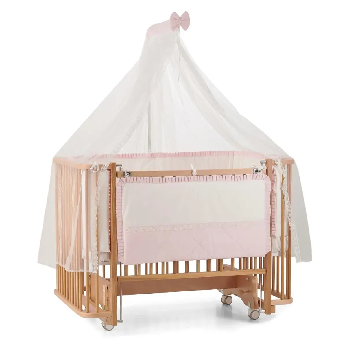 Meltem Smart Bambino Beşik 70x110 cm Naturel Pudra 