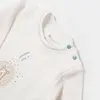 Bibaby Organik Sweatshirt Brave Lion Ekru - Turkuaz
