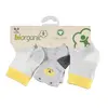 Bibaby Organik Çorap Soket 3lü Cute Bear Gri - Sarı