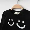 Bebolly Sweatshirt Makes Me Smile Baskılı  Siyah