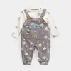 Bibaby Organik Salopet Brave Lion Ekru - Turkuaz