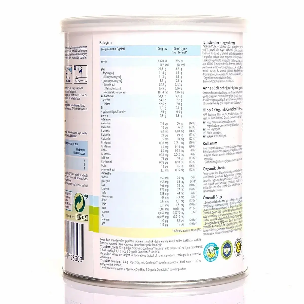 Hipp 2 Organik Combiotic Devam Sütü 350 gr