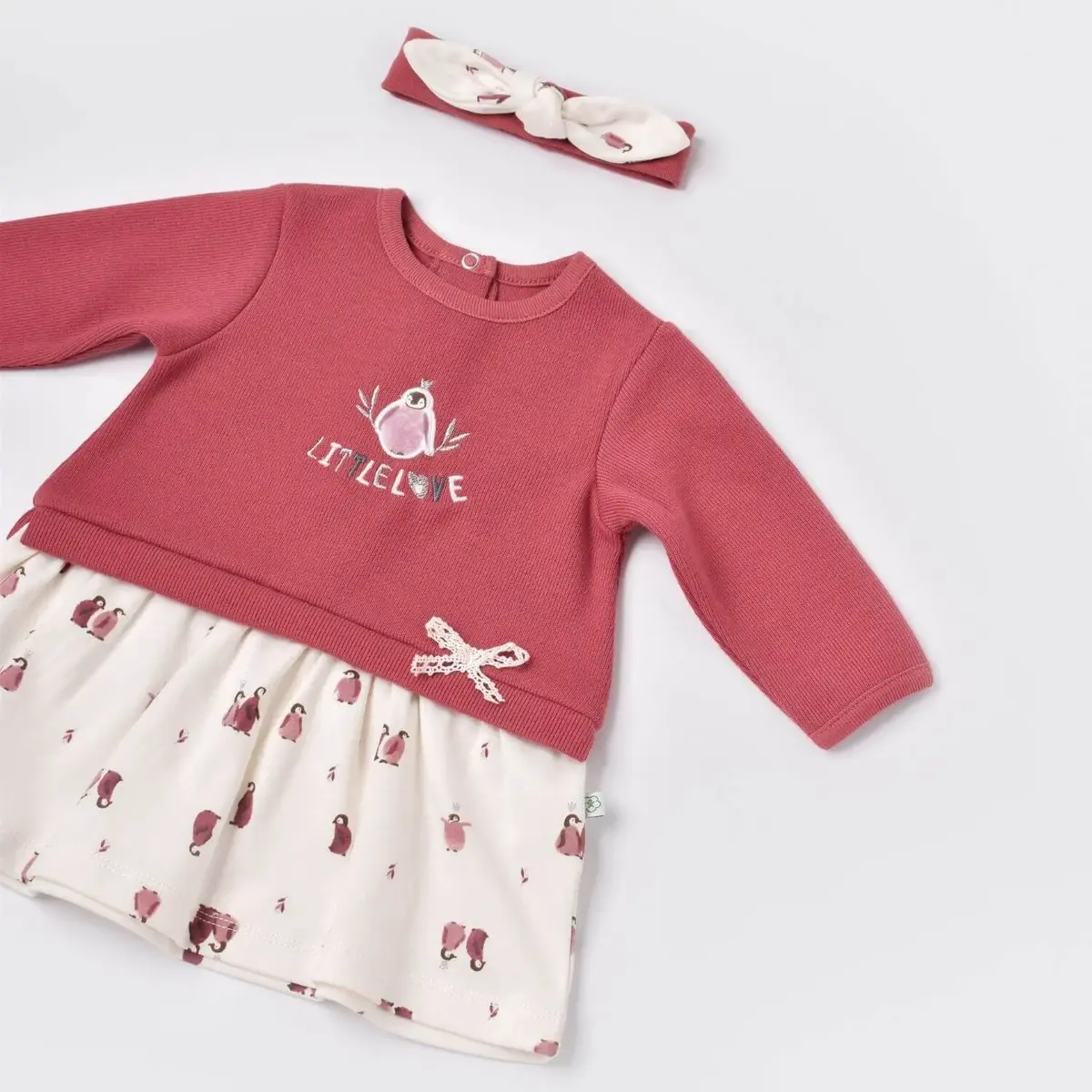 Bibaby Elbise Organik Little Love Rose Dry