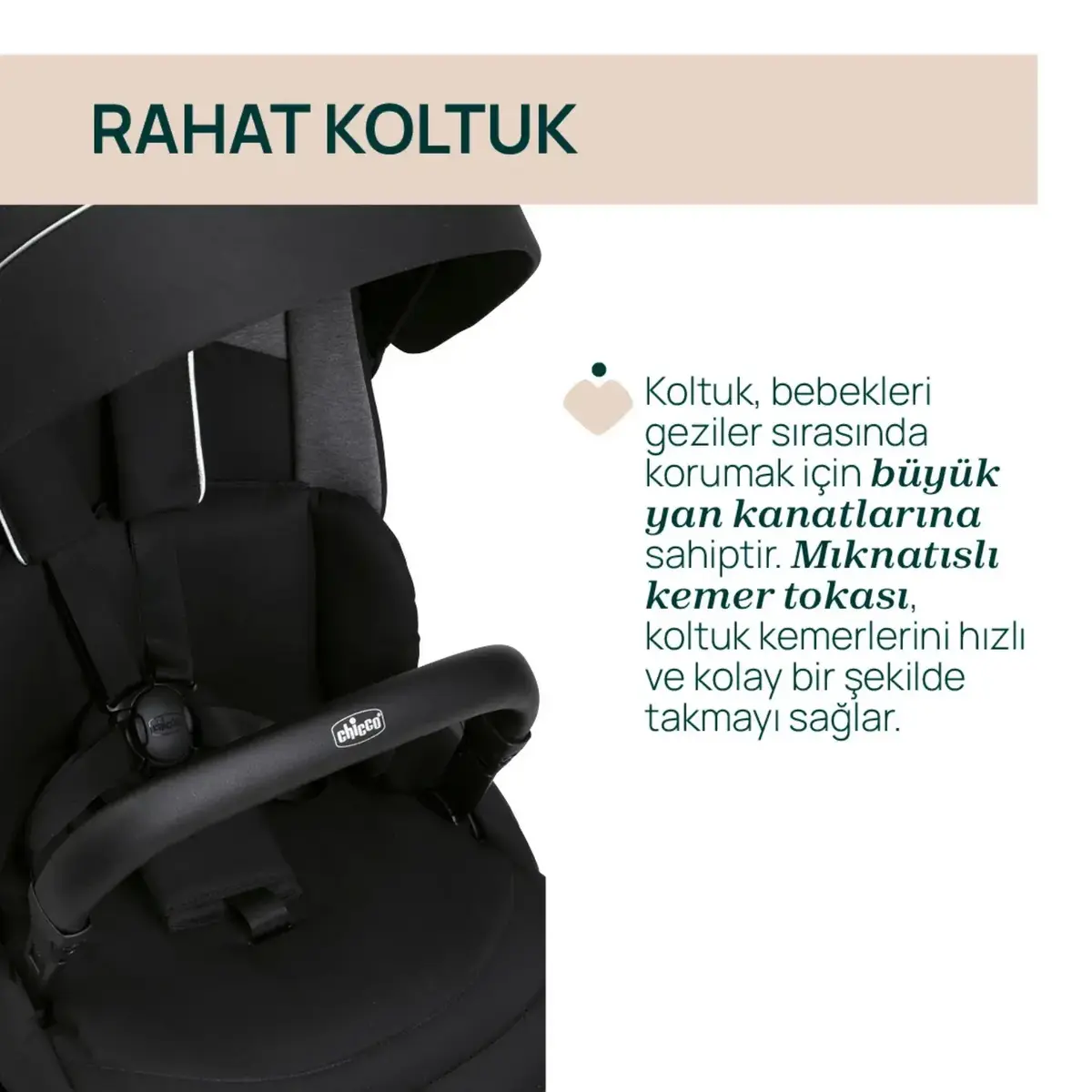 Chicco One4Ever Lounge Bebek Arabası Black Beauty