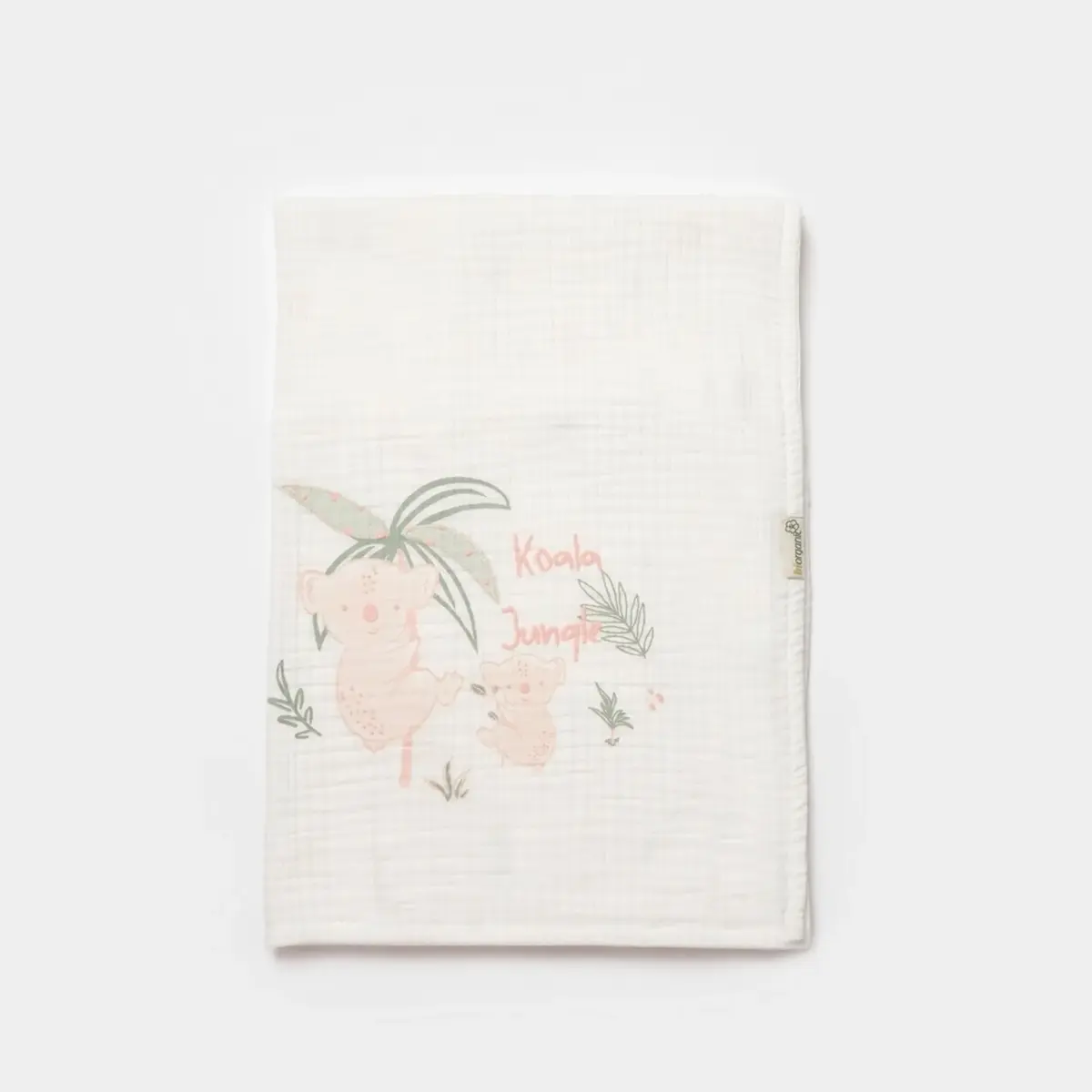 Bibaby Organik Müslin Battaniye Koala Jungle Pembe