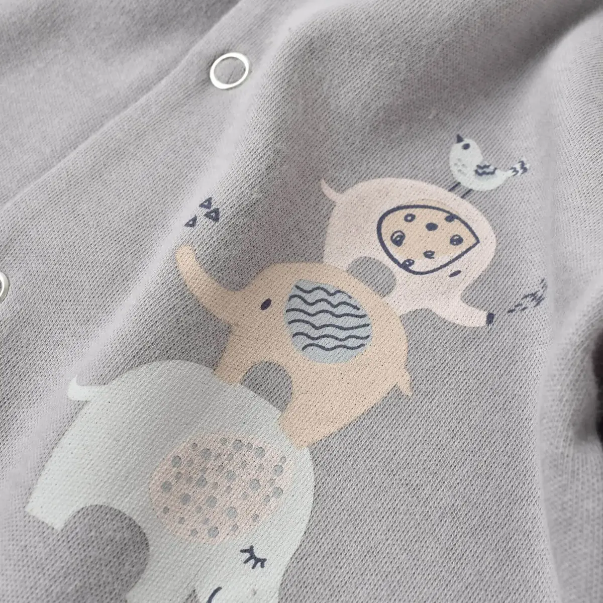 Bibaby Tulum Fermuarlı Elephant In Live Gri