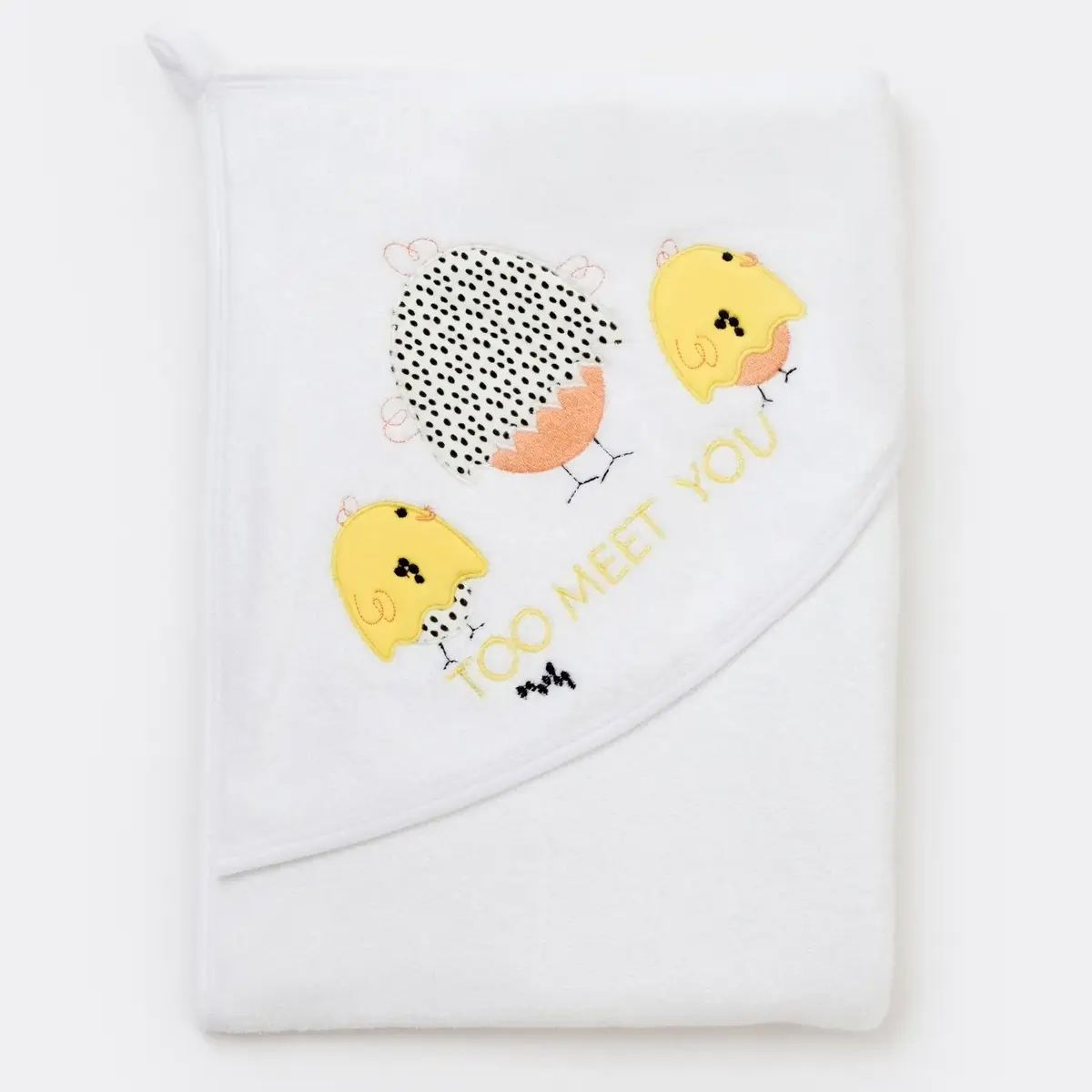 Bibaby Organik Havlu Örme New Chick Beyaz