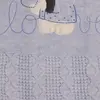 Mini Damla Battaniye Triko Love Nakışlı Mavi