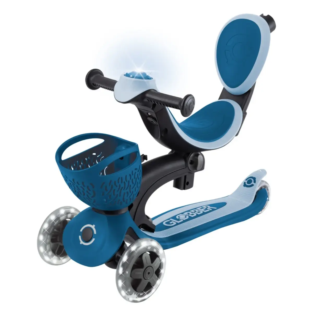 Globber Go Up Baby 360 Işıklı Scooter - Pastel Mavi