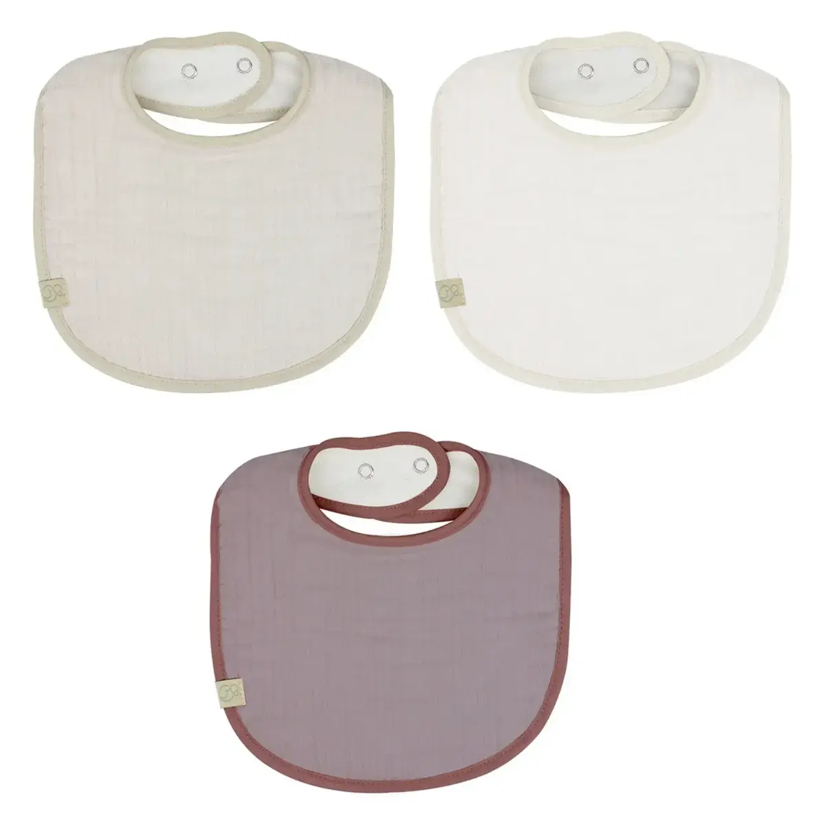 Bistyle Organik Fular Önlük Müslin 3lü Taş - Ekru - Antrasit