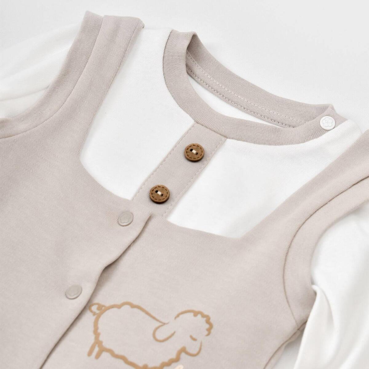 Bibaby Organik Salopet Tulum Curly Sheep Bej