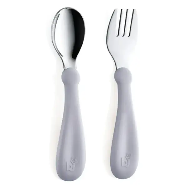 Babyjem Paslanmaz Çelik Çatal Kaşık Seti Gri