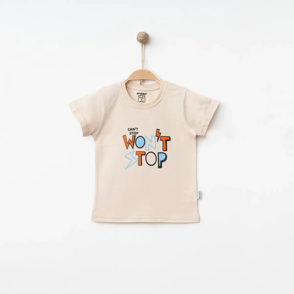 Winimo T-Shirt Wontstop Baskılı Bej Winimo T-Shirt Wontstop Baskılı Bej