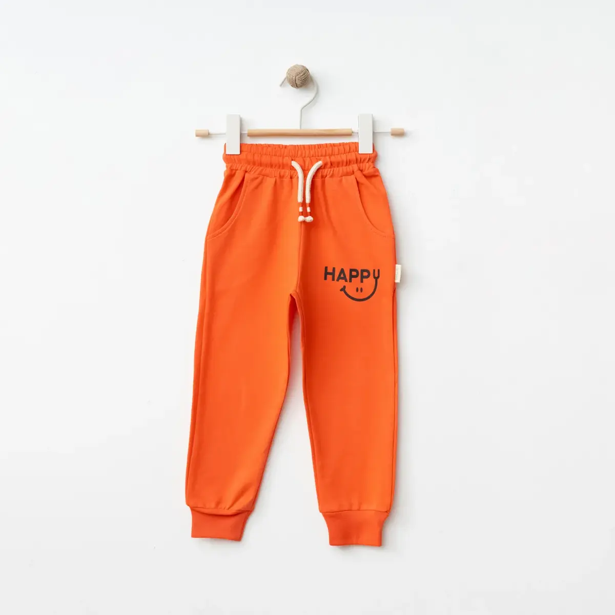 Bebolly Eşofman Altı Happy Baskılı Mercan Bebolly Eşofman Altı Happy Baskılı Mercan