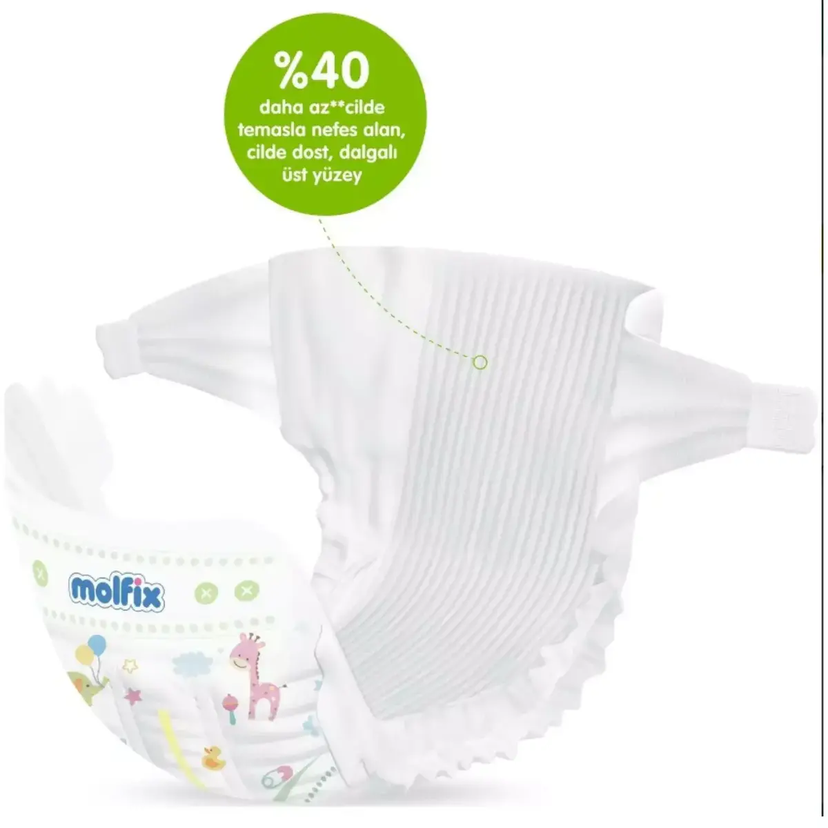 Molfix Pure&Soft Bebek Bezi 3 Beden Midi 98Li Ultra Avantaj Paketi