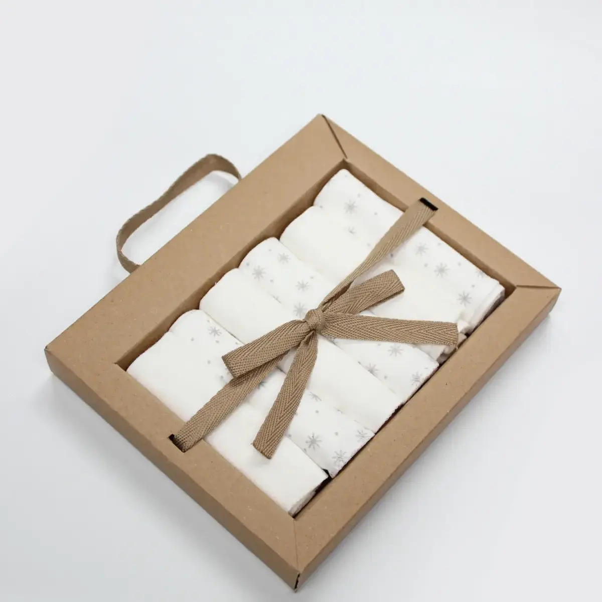 Bistyle Organik Mendil 6lı Stars Kutulu 20x20cm Gri