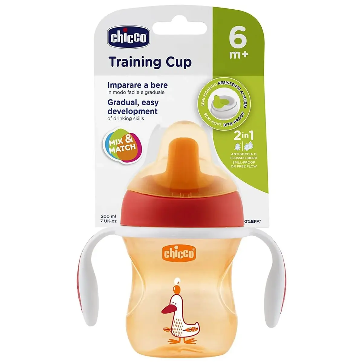 Chicco Yarı Yumuşak Uçlu Alıştırma Bardağı 6+ Ay Unisex
