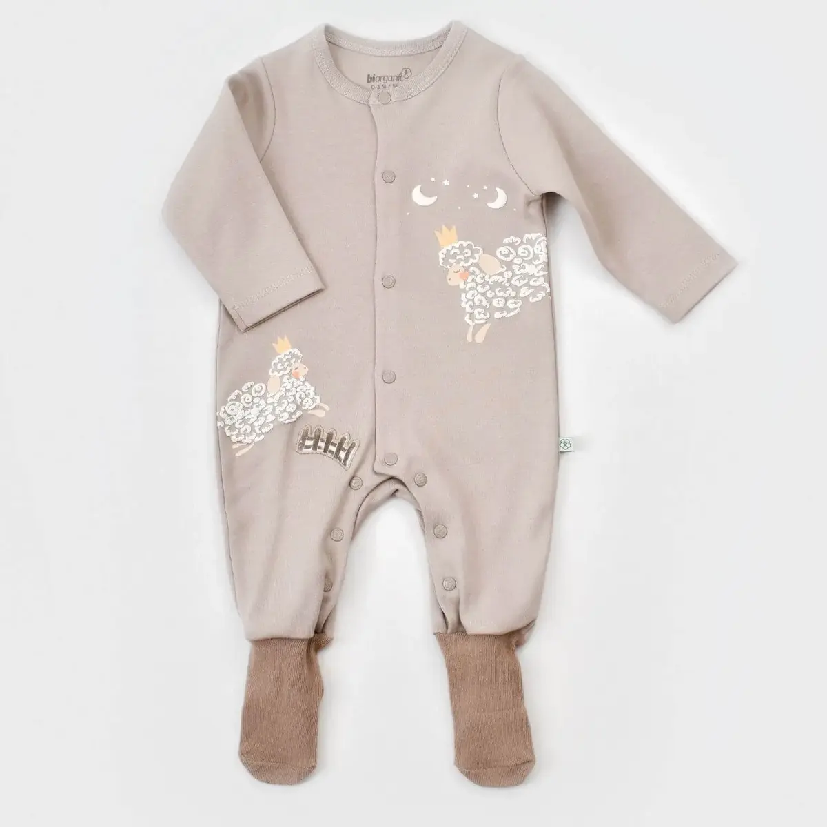 Bibaby Organik Tulum Çoraptlon Curly Sheep Bej