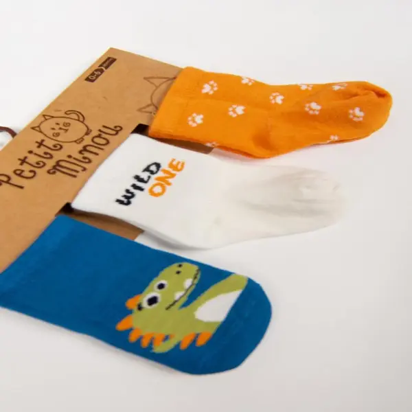 Step Çorap Soket 3lü Dino