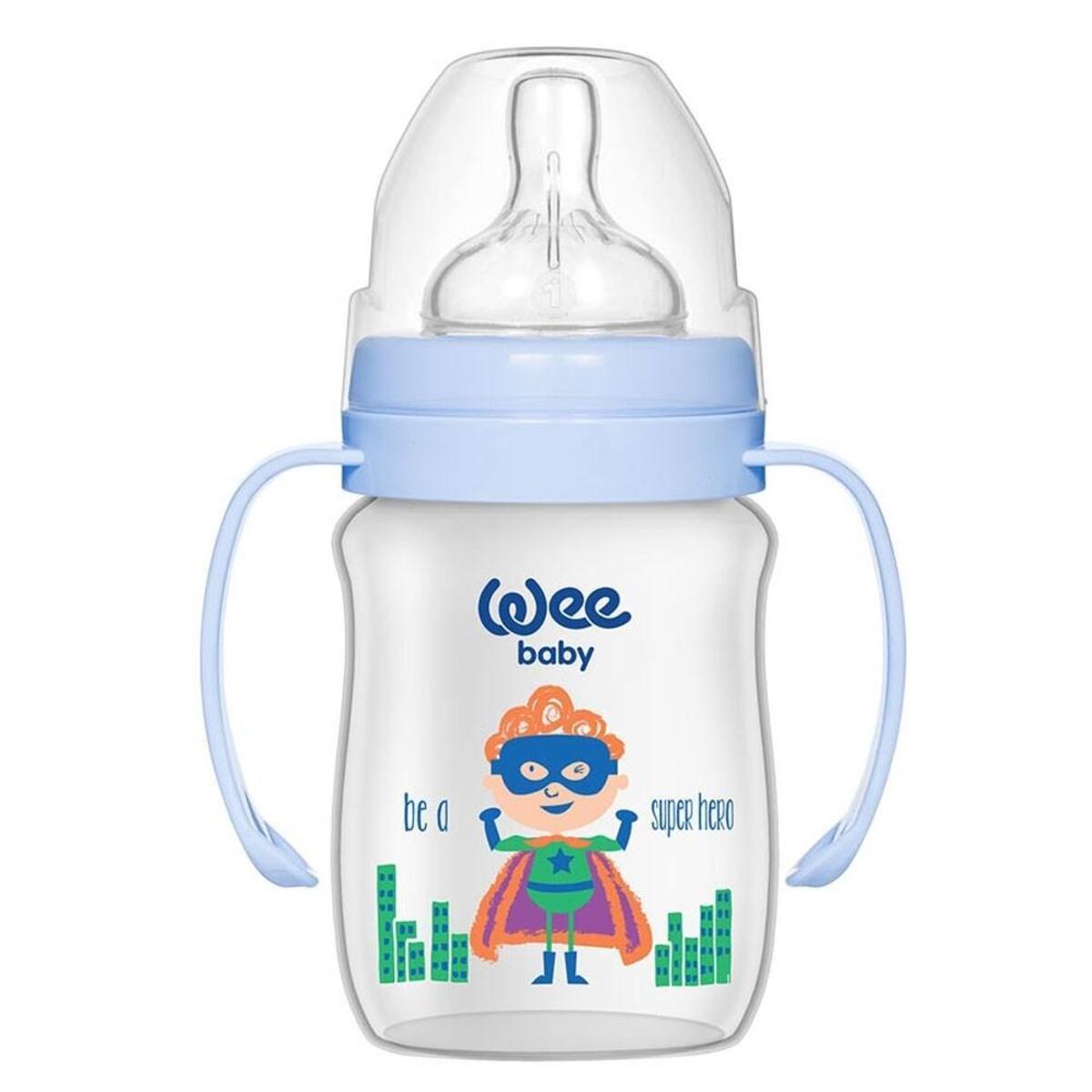 Wee Baby Klasik Plus Geniş Ağızlı Kulplu PP Biberon 150 ml