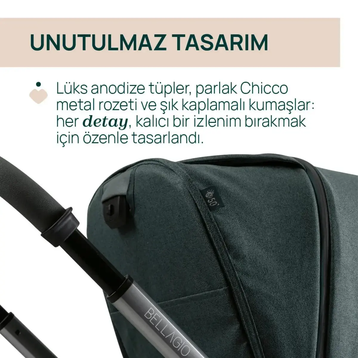 Chicco Bellagio 2.0 Bebek Arabası Fir Tree