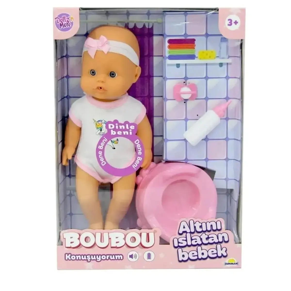 Boubou Altını Islatan Konuşan Bebek Seti 30 cm